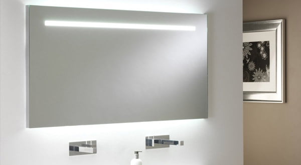 Illuminated bathroom mirror
