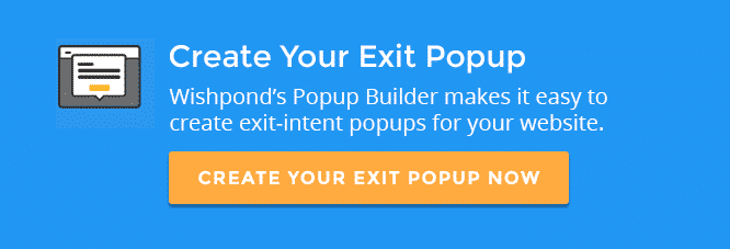 Exit Intent Pop up